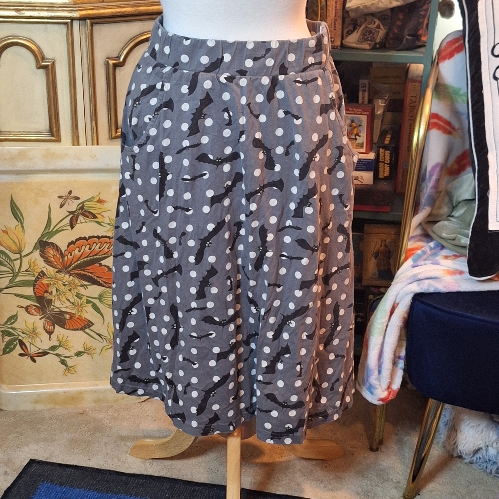 Gray Polka Dot Skirt